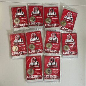 10 Vintage Ohio State University Legends of The Scarlet & Gray 2005 Medallions